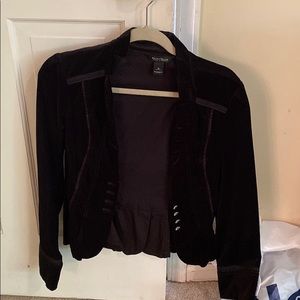WHBM black velvet jacket